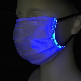 LED maske med 5 stk filtre og multifarvet lys - Hvid